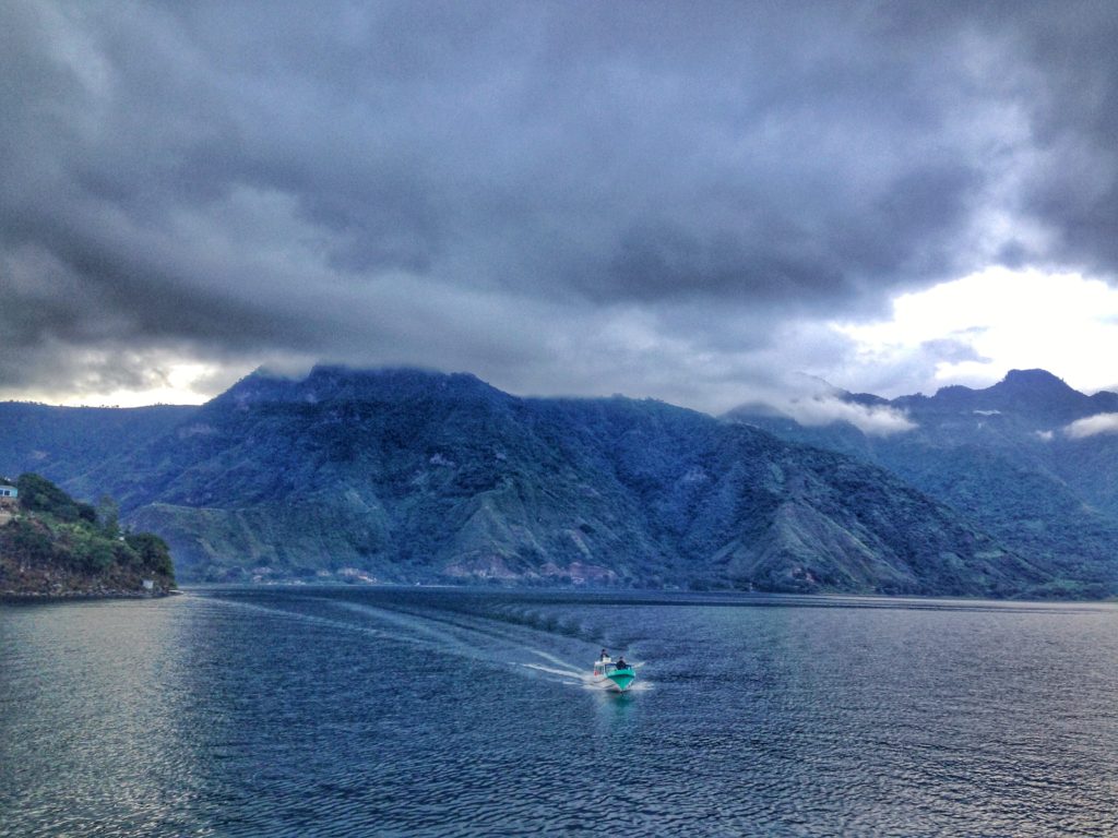 Lake Atitlan was in all its gloomy glory on the day we arrived 
